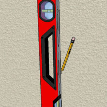 stucco level illustrate trace