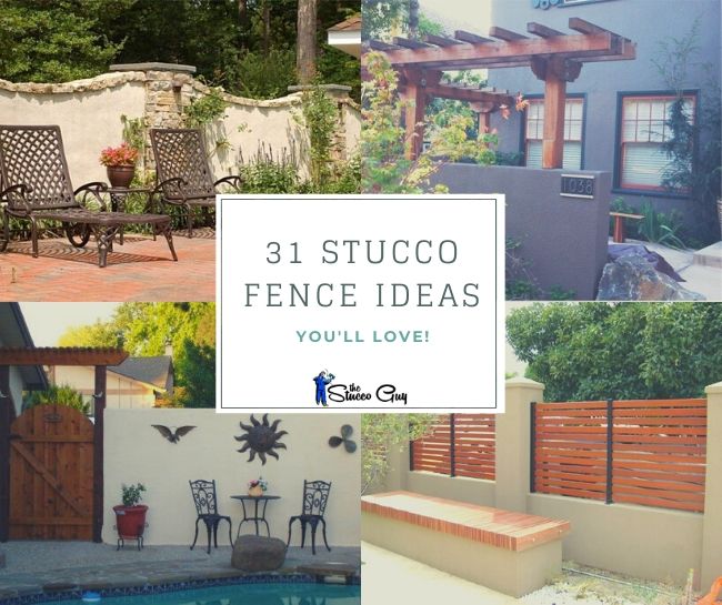 31 Inspiring Stucco Fence Ideas - Stucco Retaining Wall Ideas