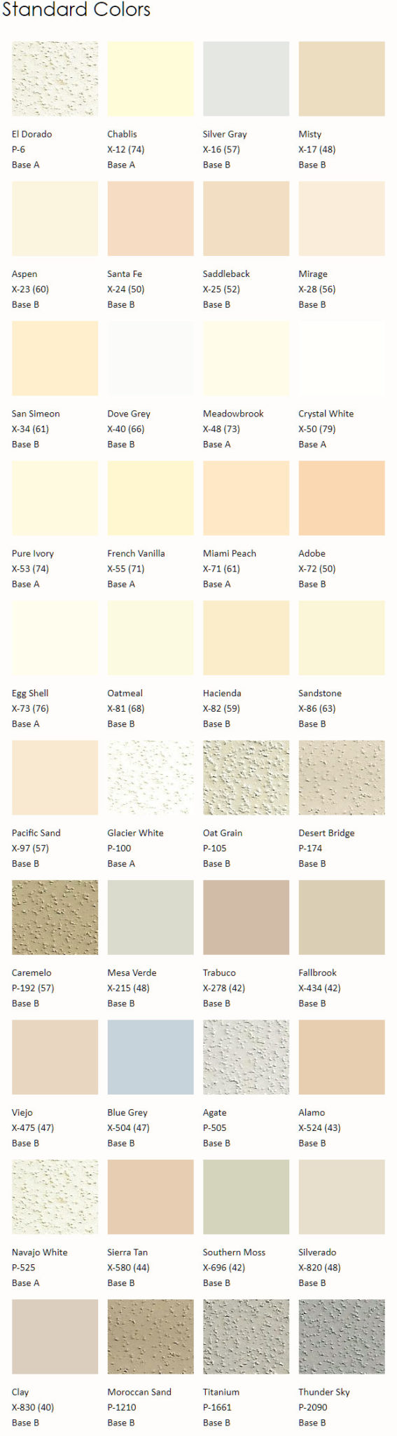 7 Of The Most Popular Stucco Color Charts, All In One Place!