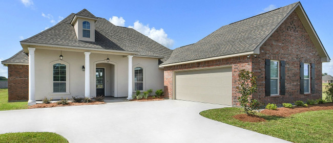More Modern Design With Stucco And Brick More Modern Design With Stucco And Brick