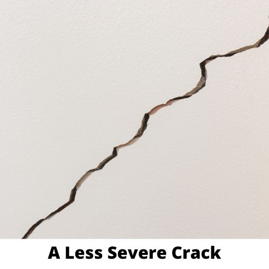 A Less Severe Stucco Crack A Less Severe Stucco Crack