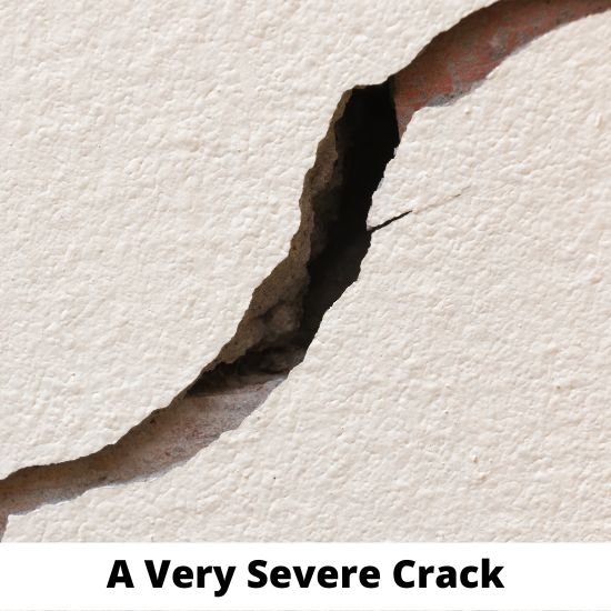 A Very Severe Stucco Crack