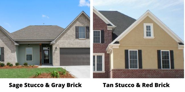 Contrasting Stucco Colors and Bricks Contrasting Stucco Colors and Bricks