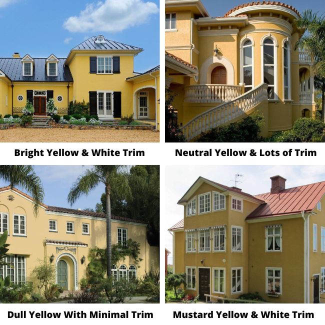 Yellow Stucco And White Trim Examples