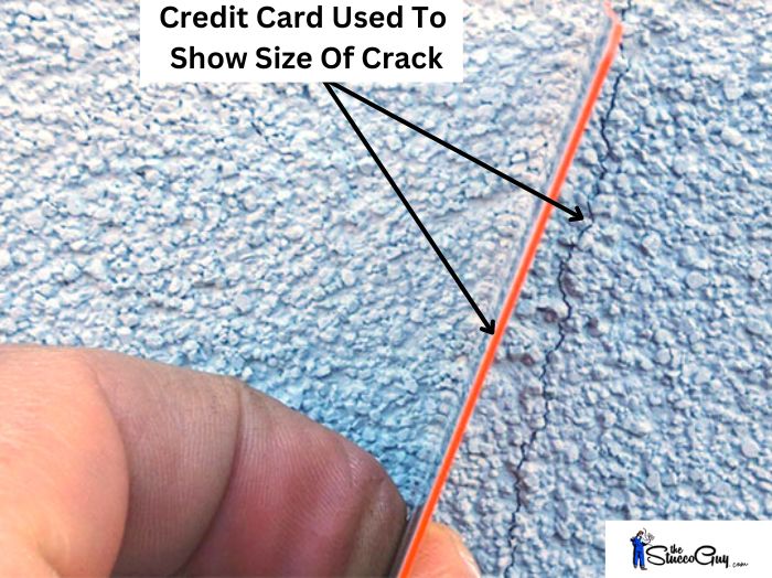 Credit Card Used To Show Size Of Crack