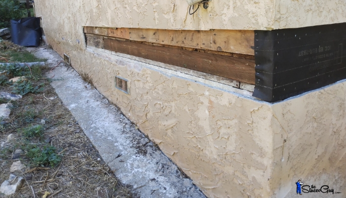 An Example of Discoloration of Stucco An Example of Discoloration of Stucco