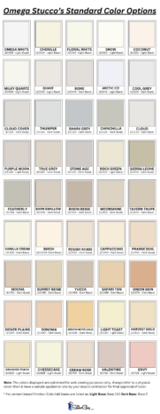 8 of the Most Popular Stucco Color Charts!