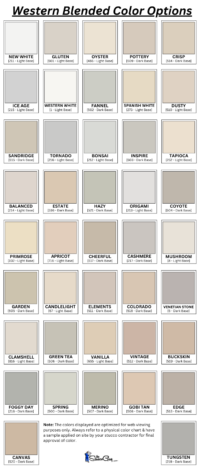 8 of the Most Popular Stucco Color Charts!